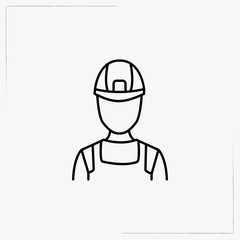 worker line icon