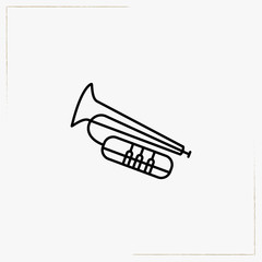 trumpet line icon