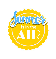 Hello Summer on color circle.