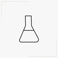test tube line icon