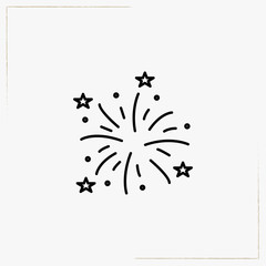 firework line icon - 192712513