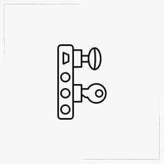 door locks line icon
