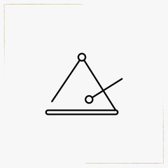 triangle instrument line icon