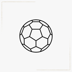 soccer ball line icon