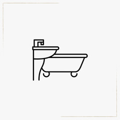 bathroom line icon