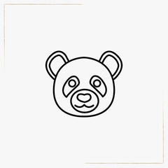 teddy bear line icon