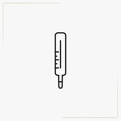 medical thermometer line icon