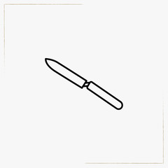 butter knife line icon