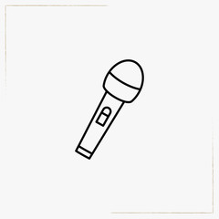 microphone line icon