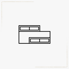 bookshelf line icon