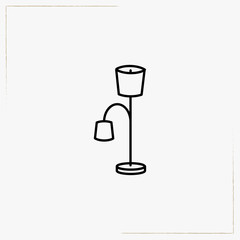 floor lamp line icon