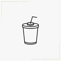 cocktail cup line icon
