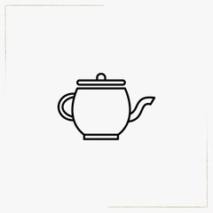 tea pot line icon