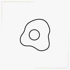 fried egg line icon