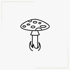mushroom line icon