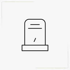 tombstone line icon
