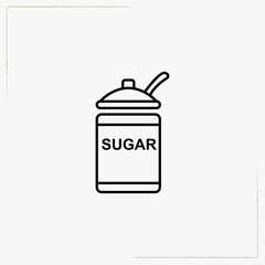 sugar bowl line icon
