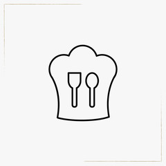 cooker hat  line icon