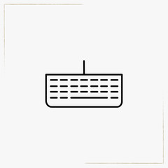 computer keyboard line icon