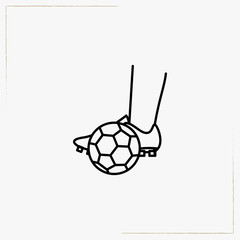 Obraz premium soccer ball line icon