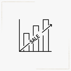 sale graphics line icon