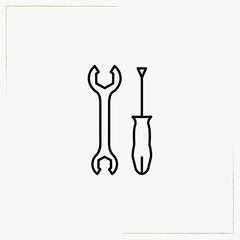 tools line icon