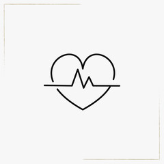cardiogram line icon