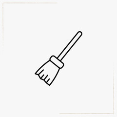 broom line icon
