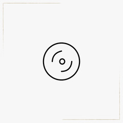 camera lens line icon