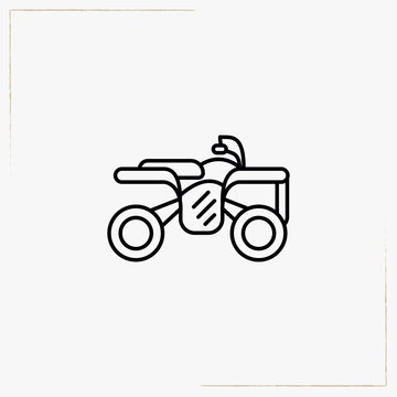 four wheel bike line icon