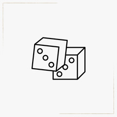 dice line icon