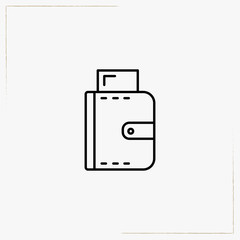 wallet line icon