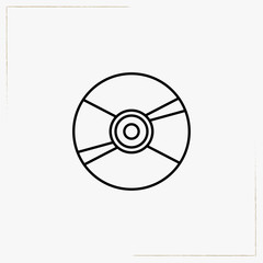 compact disk line icon