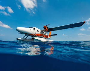 Seaplane on water