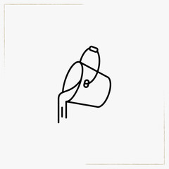 bucket of water line icon - 192713960