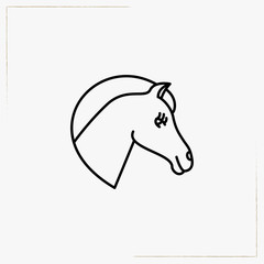 horse line icon