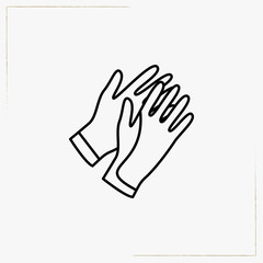 Obraz premium jockey gloves line icon