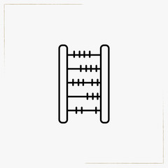 abacus line icon