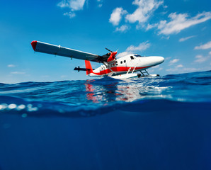 Seaplane on water