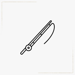 fishing rod line icon