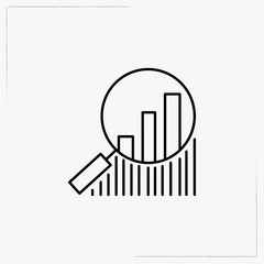 percentage schedule line icon