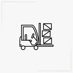 parcel loading line icon