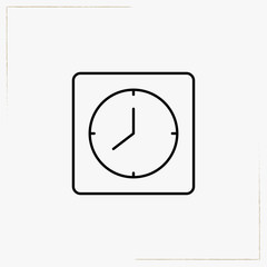 wall watch line icon