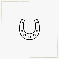 horseshoe line icon