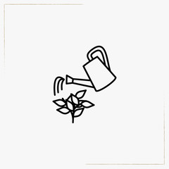 watering can for flowers line icon