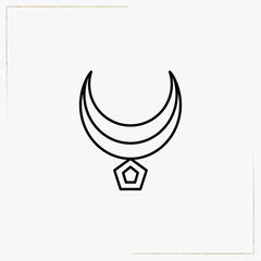 necklace line icon