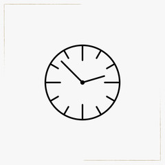 wall watch line icon