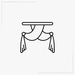 curtains line icon