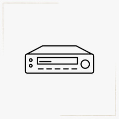 video cassette player line icon