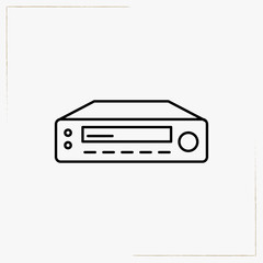 Obraz premium video cassette player line icon